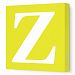 Avalisa Stretched Canvas Upper Letter Z Nursery Wall Art, Yellow, 12 x 12