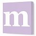 Avalisa Stretched Canvas Lower Letter M Nursery Wall Art, Lilac, 28 x 28
