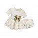 Stephan Baby Girl's Night Out Chiffon Rosette-skirted Set, 6-12 Months