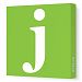 Avalisa Stretched Canvas Lower Letter J Nursery Wall Art, Green, 36 x 36