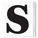 Avalisa Stretched Canvas Lower Letter S Nursery Wall Art, Black, 36 x 36
