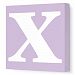 Avalisa Stretched Canvas Lower Letter X Nursery Wall Art, Lilac, 36 x 36
