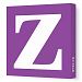 Avalisa Stretched Canvas Lower Letter Z Nursery Wall Art, Purple, 18 x 18