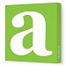 Avalisa Stretched Canvas Lower Letter A Nursery Wall Art, Green, 36 x 36