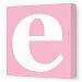 Avalisa Stretched Canvas Lower Letter E Nursery Wall Art, Pink, 28 x 28