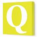 Avalisa Stretched Canvas Upper Letter Q Nursery Wall Art, Yellow, 12 x 12
