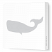 Avalisa Stretched Canvas Nursery Wall Art, Whale Silhouette, Gray, 18 x 18