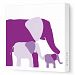 Avalisa Stretched Canvas Nursery Wall Art, Elephant, Purple Hue, 18 x 18