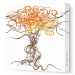 Avalisa Stretched Canvas Nursery Wall Art, Branches, Orange, 12 x 12
