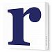 Avalisa Stretched Canvas Lower Letter R Nursery Wall Art, Navy, 12 x 12