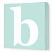 Avalisa Stretched Canvas Lower Letter B Nursery Wall Art, Seagreen, 36 x 36