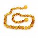 Momma Goose Baroque Teething Necklace, Unpolished Honey, Medium/12-12.5"
