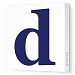 Avalisa Stretched Canvas Lower Letter D Nursery Wall Art, Navy, 28 x 28