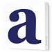 Avalisa Stretched Canvas Lower Letter A Nursery Wall Art, Navy, 12 x 12