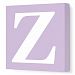 Avalisa Stretched Canvas Upper Letter Z Nursery Wall Art, Lilac, 12 x 12