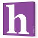 Avalisa Stretched Canvas Lower Letter H Nursery Wall Art, Purple, 36 x 36