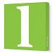 Avalisa Stretched Canvas Lower Letter L Nursery Wall Art, Green, 36 x 36