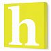 Avalisa Stretched Canvas Lower Letter H Nursery Wall Art, Yellow, 36 x 36