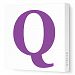 Avalisa Stretched Canvas Upper Letter Q Nursery Wall Art, Purple, 12 x 12
