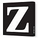 Avalisa Stretched Canvas Lower Letter Z Nursery Wall Art, Black, 36 x 36