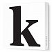 Avalisa Stretched Canvas Lower Letter K Nursery Wall Art, Black, 36 x 36