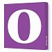 Avalisa Stretched Canvas Lower Letter O Nursery Wall Art, Purple, 36 x 36