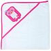 Happy Chic by Jonathan Adler Single Applique, Print Spa Waffle, Woven Terry and Interlock Hooded Towel, Pink Owl