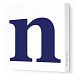 Avalisa Stretched Canvas Lower Letter N Nursery Wall Art, Navy, 36 x 36