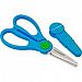 BiteSizers Portable Food Scissors with Cover - Certified Food-Safe by NSF, Stainless Steel, Cuts Baby Food (Blue Hex)