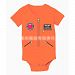 Newborn Bodysuit Short Sleeve One Piece Infant Toddle Romper(Orange: M)