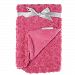 Soft Baby Girl Dark Pink Rosette Blanket by Blankets and Beyond