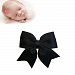 TruStay Clip - Butterfly baby hair bows - Best No Slip Barrette for Fine Hair (B10-Black)