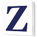 Avalisa Stretched Canvas Upper Letter Z Nursery Wall Art, Navy, 12 x 12