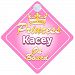 Crown Princess Kacey On Board Personalised Baby / Child Girls Car Sign