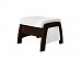 Ultramotion by Dutailier California Ottoman, Espresso/White