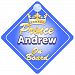Crown Prince Andrew On Board Personalised Baby / Child Boys Car Sign