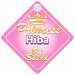 Crown Princess Hiba On Board Personalised Baby / Child Girls Car Sign