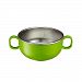 Innobaby Din Din Smart Stainless Steel 11 oz Feeding Bowl with Handles for Babies, Toddlers and Kids. BPA free, Green
