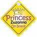 Princess Zuzanna On Board Girl Car Sign Child/Baby Gift/Present 002