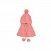 Winter Knit Crochet Baby Kids Toddler Beanie Wrap Hat Shawl Ear Warm Cap Set Pink