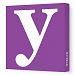Avalisa Stretched Canvas Lower Letter Y Nursery Wall Art, Purple, 36 x 36