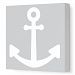 Avalisa Stretched Canvas Nursery Wall Art, Anchor, Gray, 12 x 12