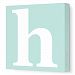 Avalisa Stretched Canvas Lower Letter H Nursery Wall Art, Seagreen, 12 x 12