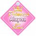 Crown Princess Alayna On Board Personalised Baby / Child Girls Car Sign