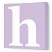 Avalisa Stretched Canvas Lower Letter H Nursery Wall Art, Lilac, 36 x 36