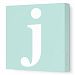 Avalisa Stretched Canvas Lower Letter J Nursery Wall Art, Seagreen, 12 x 12