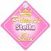 Crown Princess Stella On Board Personalised Baby / Child Girls Car Sign