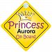 Princess Aurora On Board Girl Car Sign Child/Baby Gift/Present 002