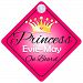 Princess Evie-May On Board Personalised Girl Car Sign Baby / Child Gift 001