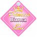 Crown Princess Bianca On Board Personalised Baby / Child Girls Car Sign